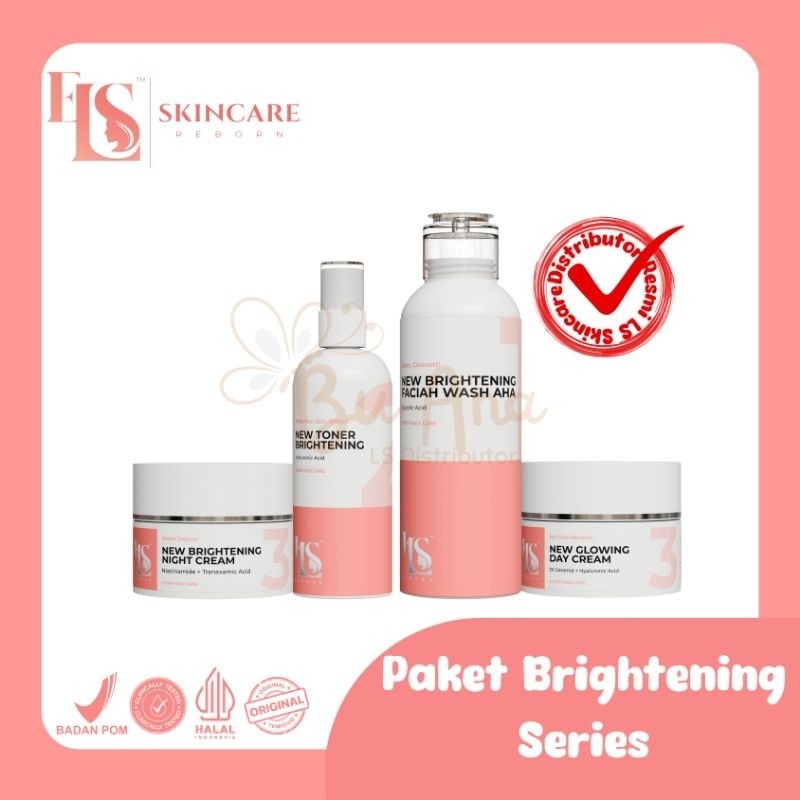 Cream Pemutih Wajah LS SKINCARE (eLStm) Brightening series Glowing Whitening cream farmacy BPOM