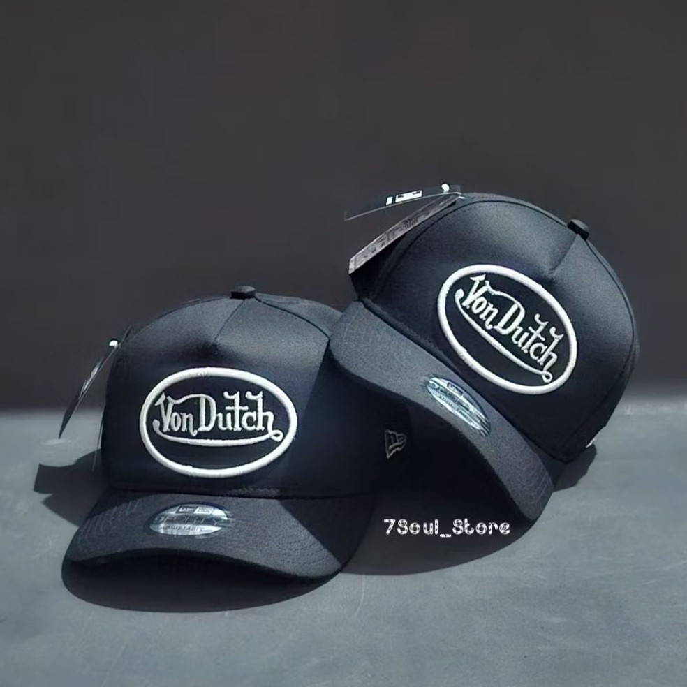 COD - Topi Premium VonDutch Bordir Hitam putih Fashion Unisex Cap