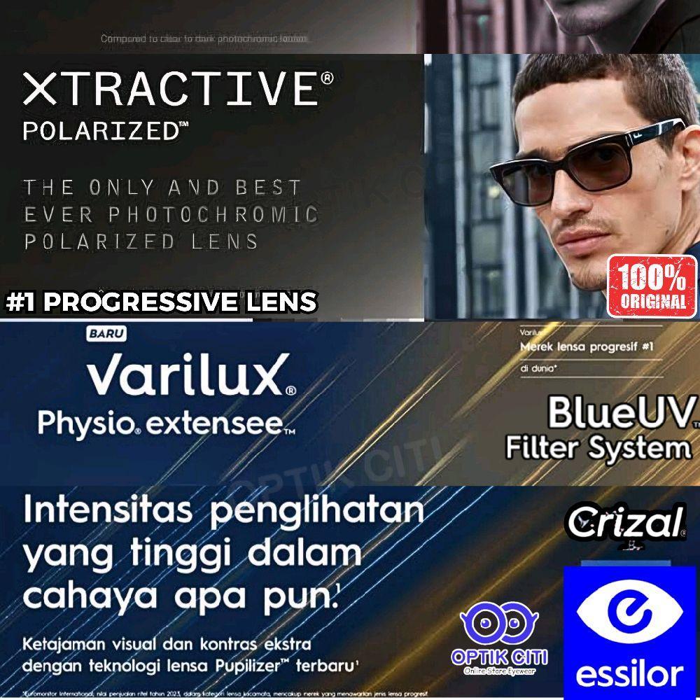 Lensa Kacamata Progresif Photochromic Crizal Essilor Varilux Physio Extensee Transition Xtractive Po