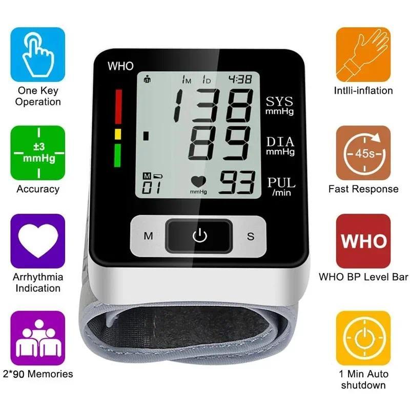 Mecal gital wrist blood pressure monitor, mecal blood pressure monitor, automatic blood pressure mon