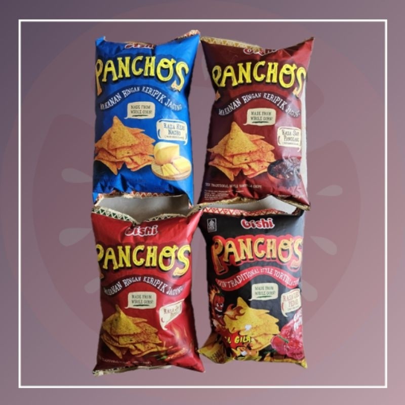 Oishi Panchos 140gr BAHAN KEBUTUHAN POKOK SEHARI HARI JAJANAN SNACK MAKANAN RINGAN ANAK PAKET SEMBAK