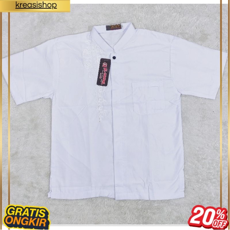 terbaru BAJU KOKO PUTIH ANAK TANGGUNG SD - SMP LENGAN PENDEK BAGUS MURAH