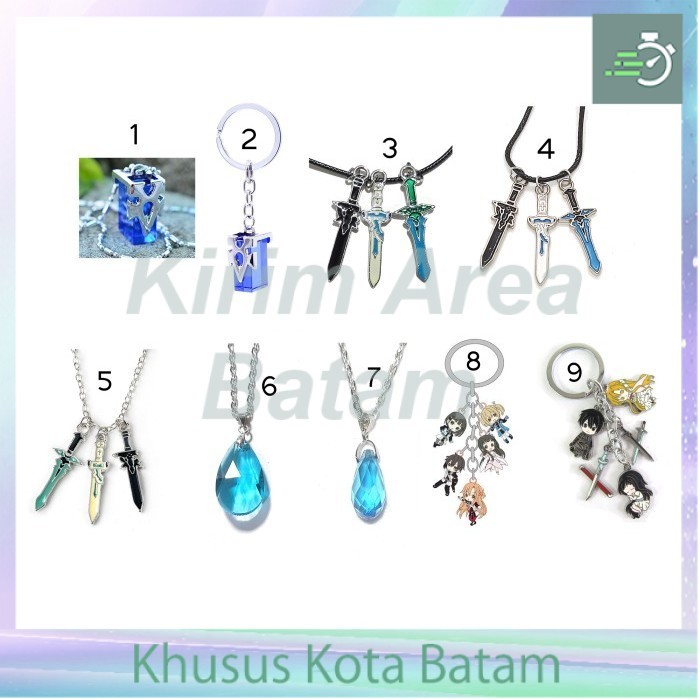 Kalung anime sword art online sao pedang kirito 3 sword tanpa kotak