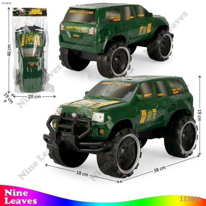 Mainan Anak Mobil Jeep Tentara Friction Army Foot Car