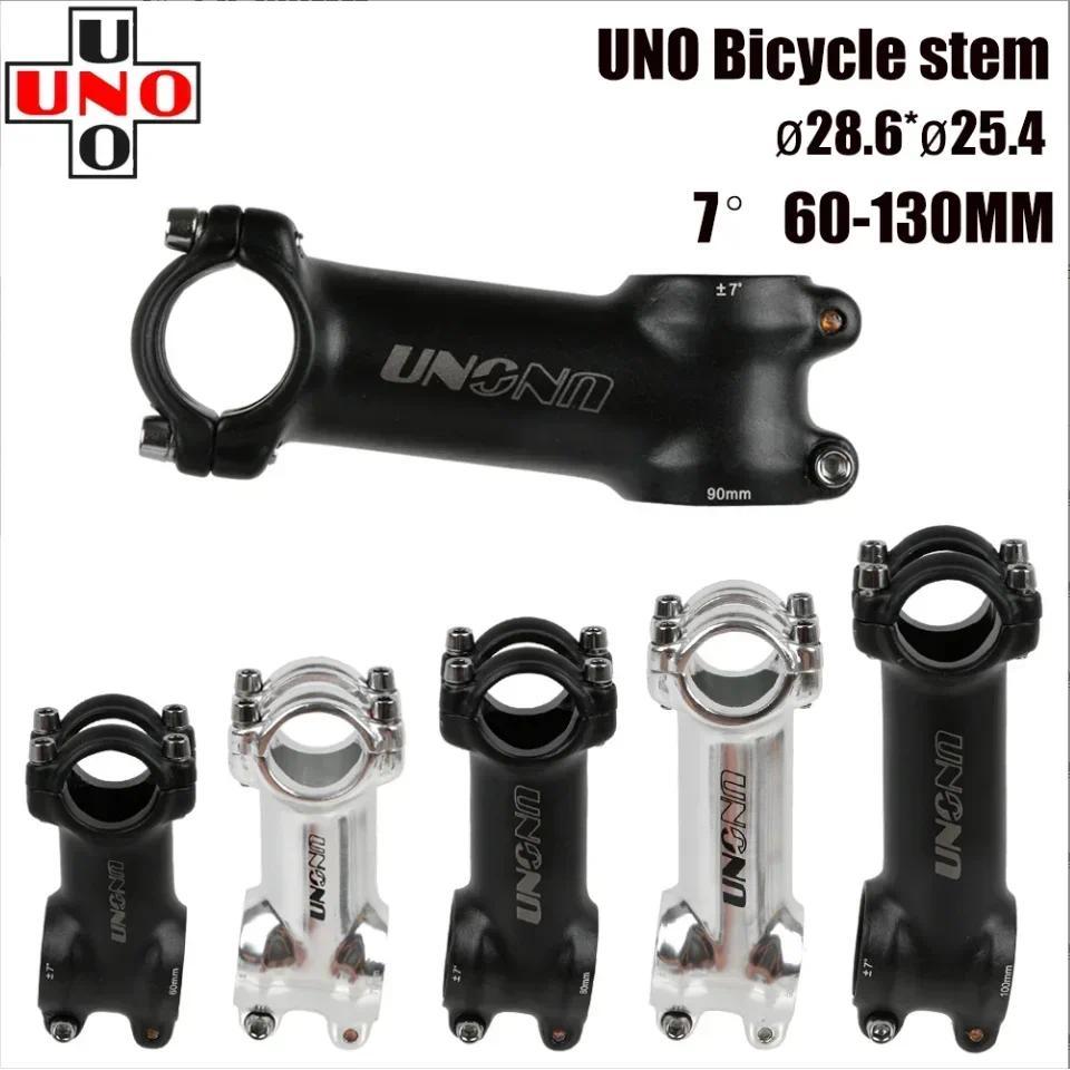 UNO Ultralight Stem Sepeda 7 Derajat 25.4MM 60-130MM MTB Road Stem Bike 28.6 untuk Fork Sepeda Gunun