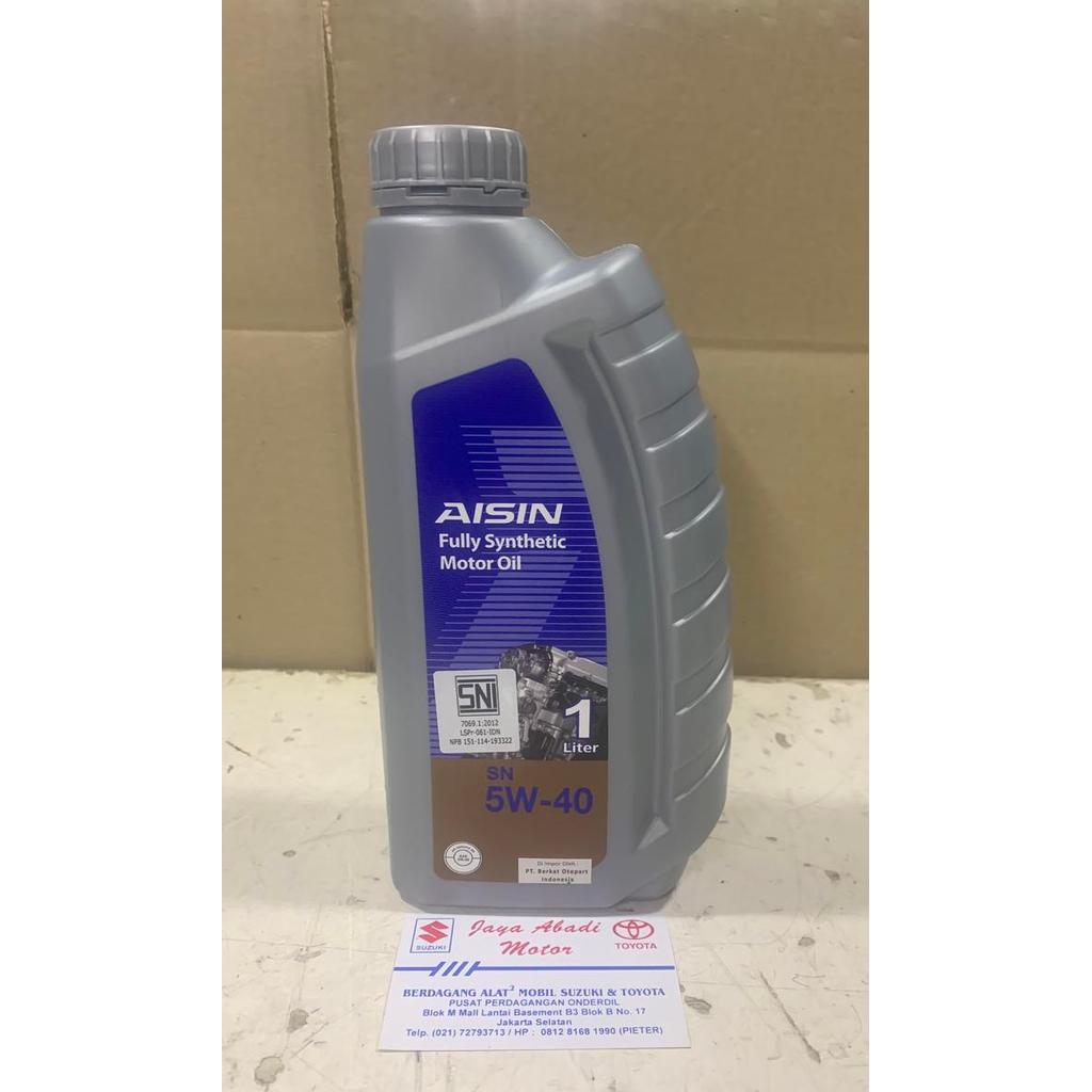Oli 5W-40 bensin full synthetic SN aisin bermutu