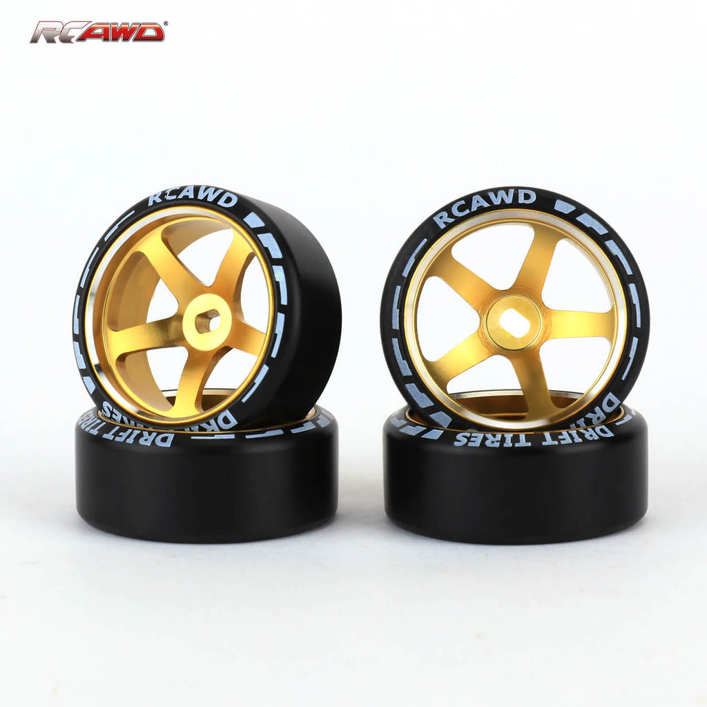 RCAWD Alloy RC wheel rim+RC drift tire for 1/28 MINI-Z AWD AMZ MINI-Q AMR GLA DRZ MINI-D IW04M  XRX 