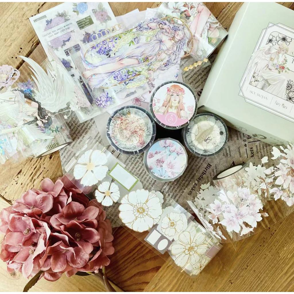 Loidesign PeiPei Fairy Maru Skymojan Sakura Spring Godness Girl Floral Washi PET Tape for DIY Scrapb