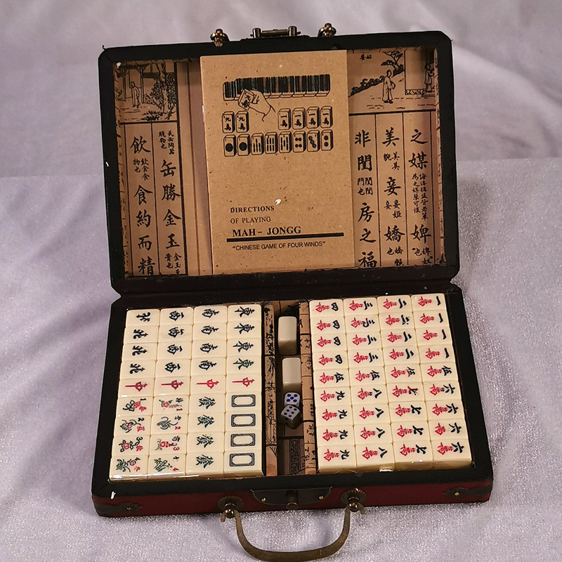 Chinese Culture Mahjong Game Set, Family Game Mahjong With tructions, Chinese Trational Mahjong Game