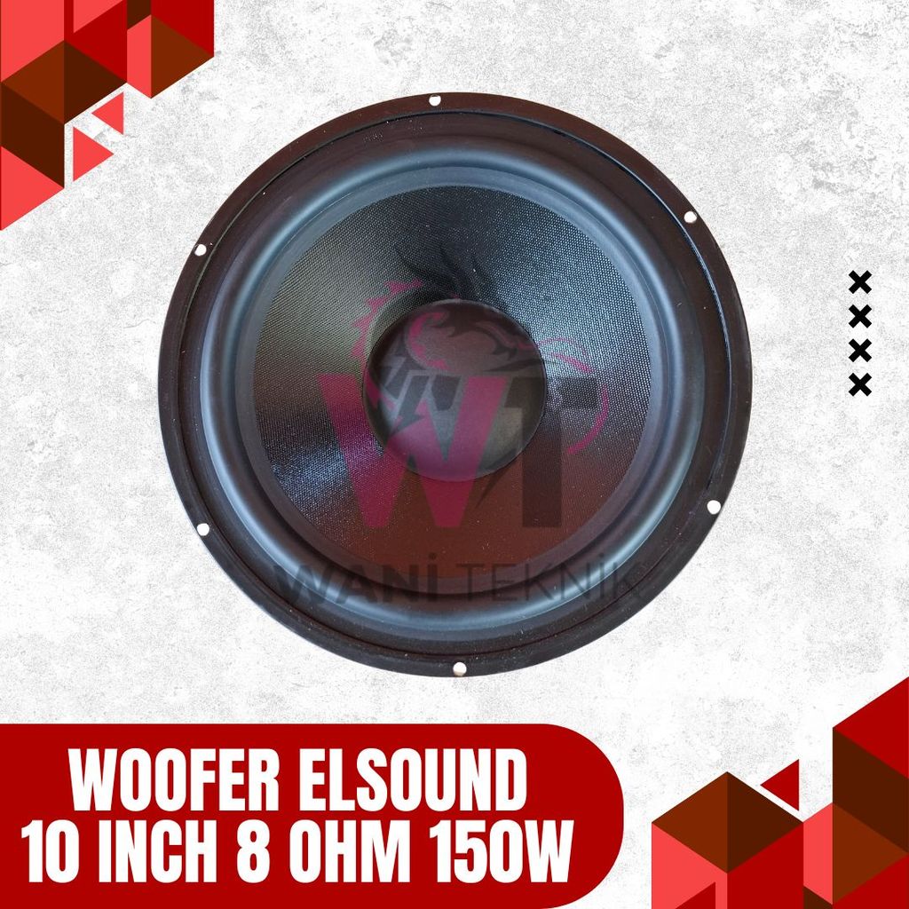 Woofer 10 Inch ELSOUND Magnet Besar 8 Ohm 150 Watt untuk Speaker Aktif dan Pasif