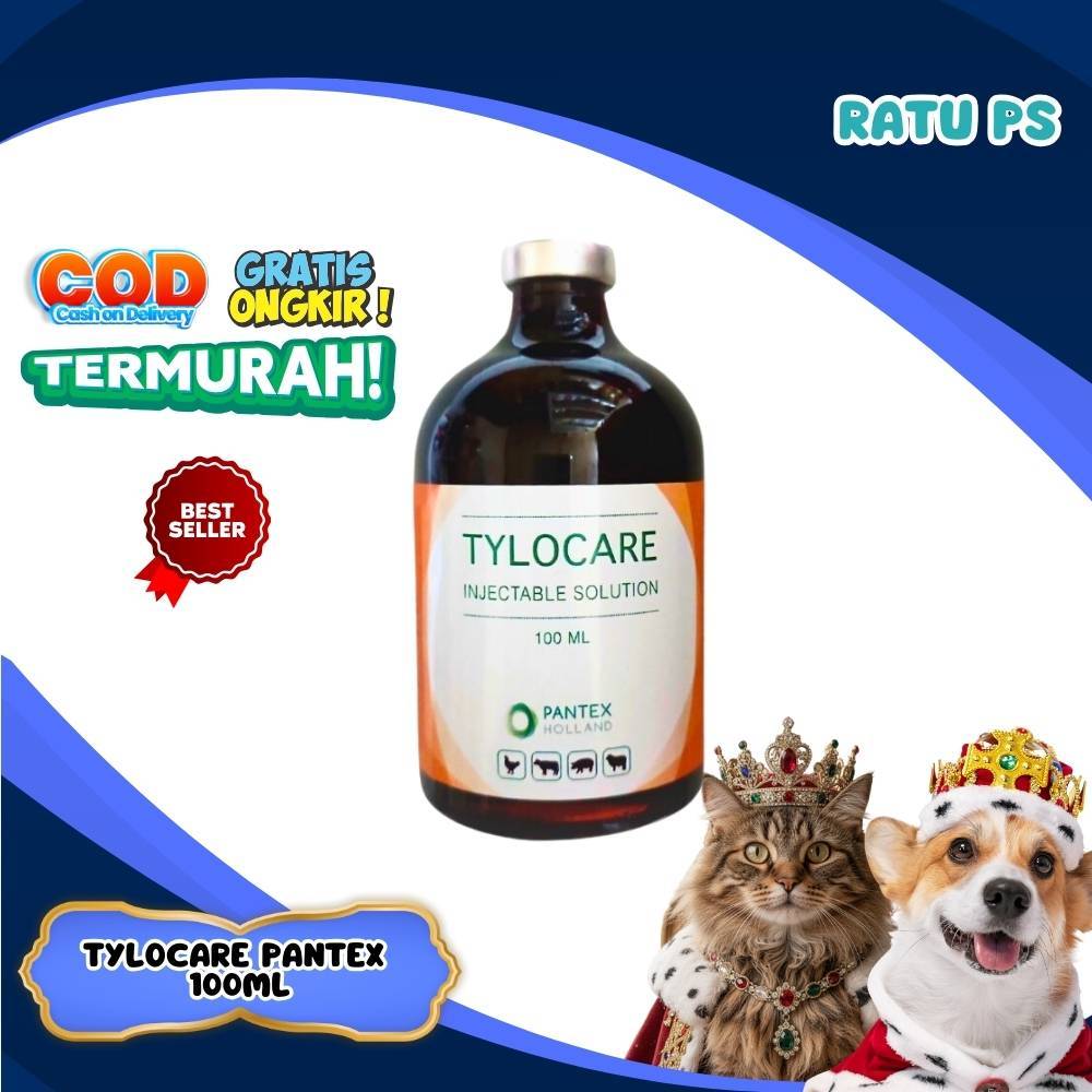 Tylocare Injeksi 100ml - Untuk Hewan PNEUMONIA - Tylosin 200 mg - Tylosin 100ml