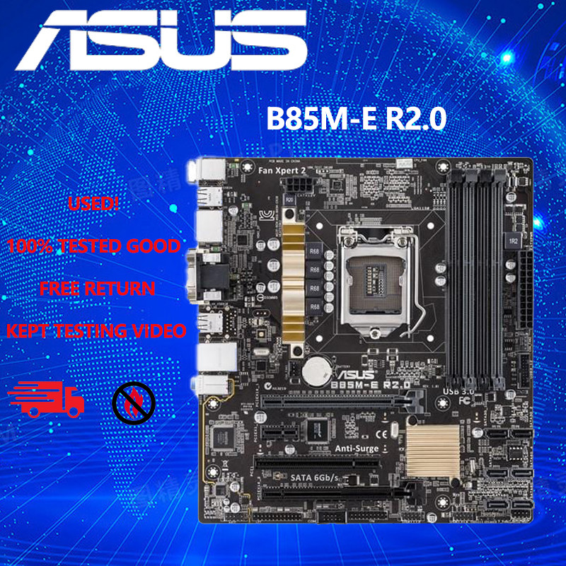 B85M-E R2.0 DESKTOP COMPUTER MOTHERBOARD,1150 SOCKET,DDR3,M-ATX,B85,HDMI,DP,VGA,DVI