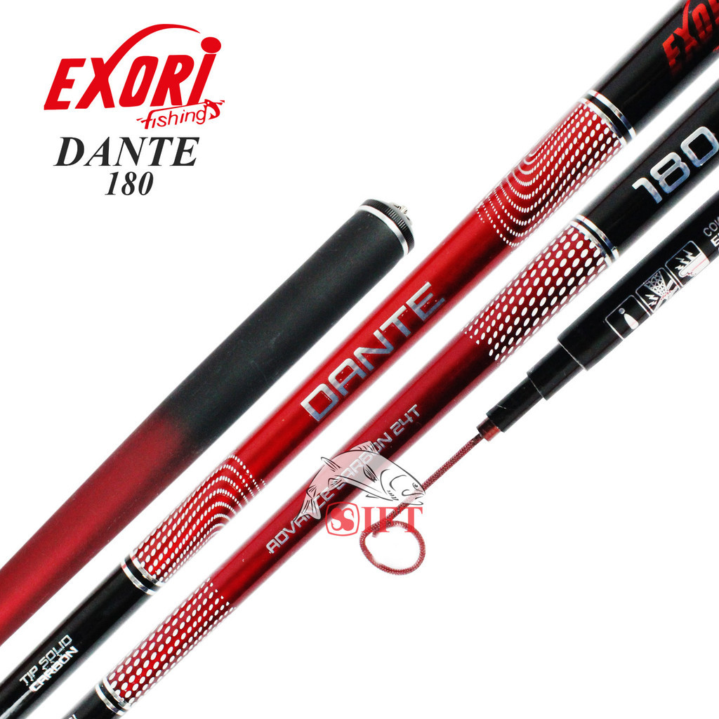 Joran Tegek EXORI Fishing DANTE 180 210 240 270 300 360 [25] Solid Tip Carbon | Sungai Danau Pasiran