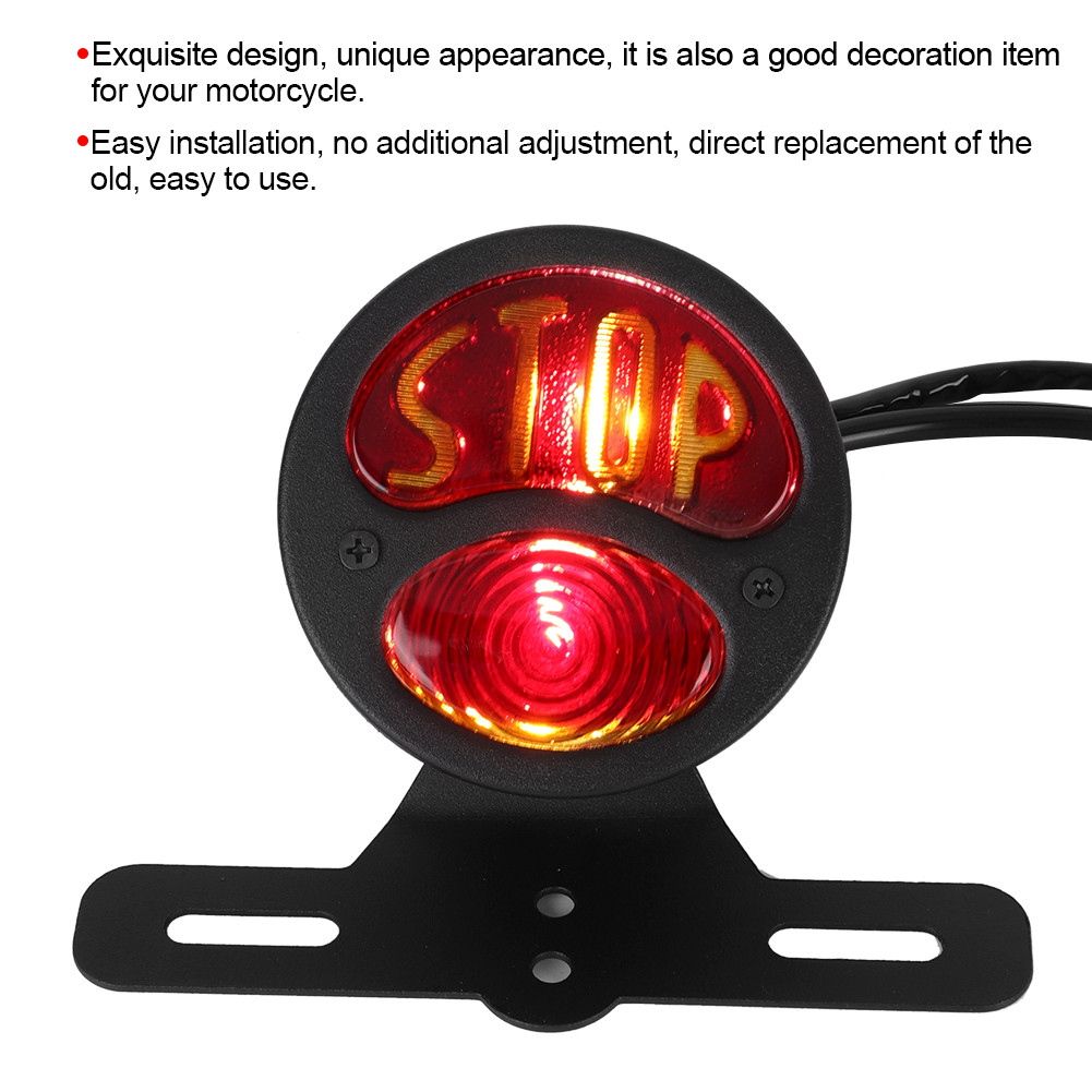 12V  Motorcycle Rear Tail Stop Light Brake Signal Lamp Taillight Motorcycle Tail Light Motorcycle Br