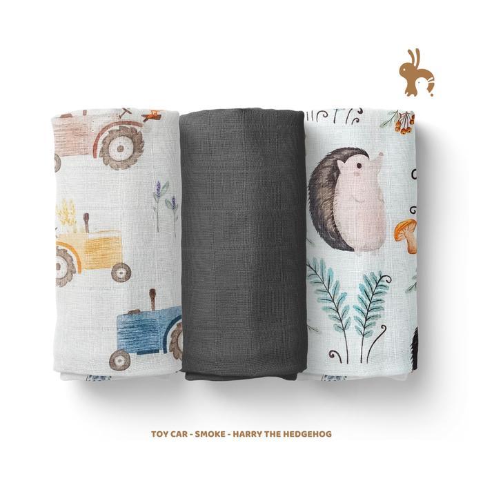 Ethan + Nathan Giftset 3 Swaddle - Brighton Set A