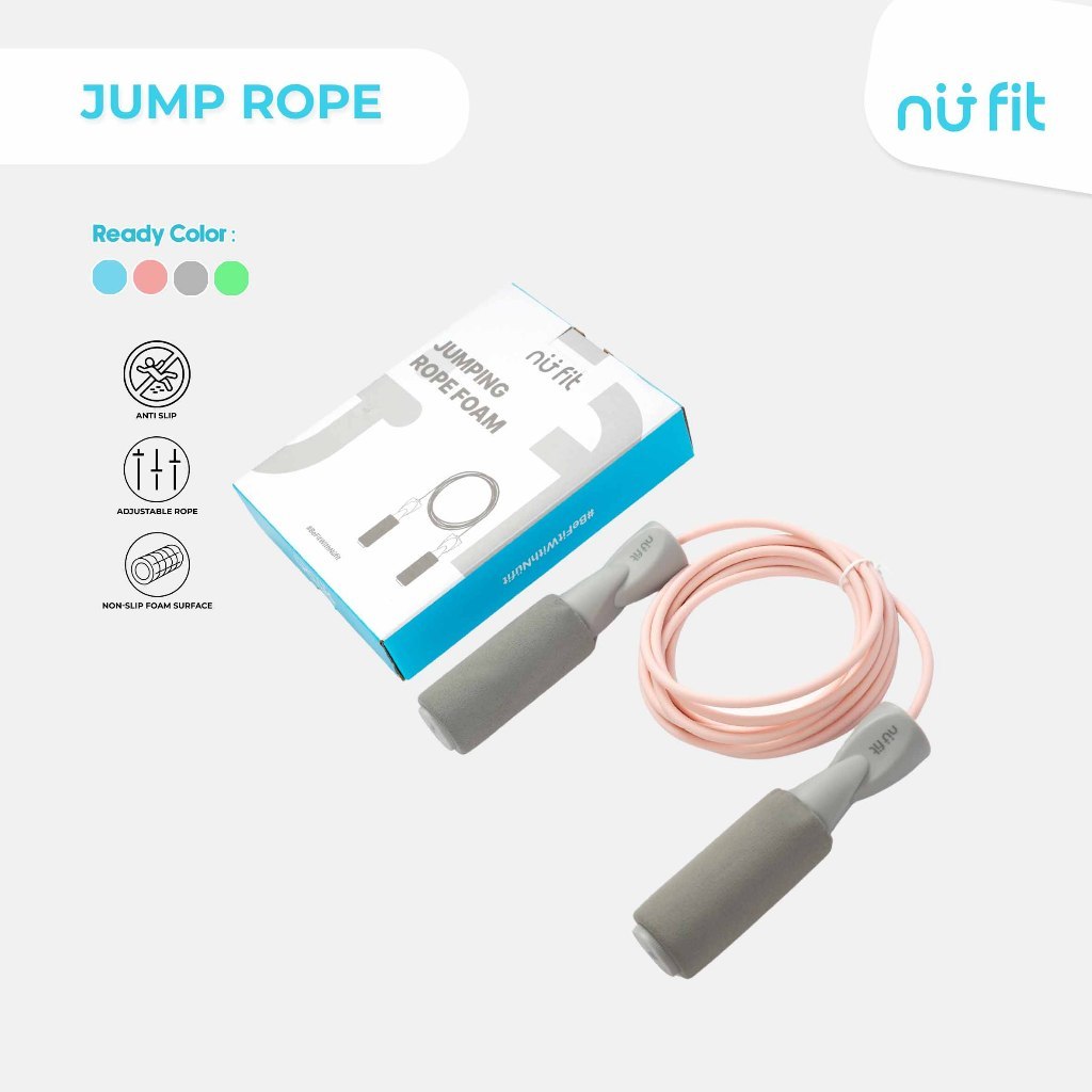 NU - FIT  - Tali Skipping - Skipping Premium - Skipping jump - Lompat Tali  - Foam Jump Rope - Skipp