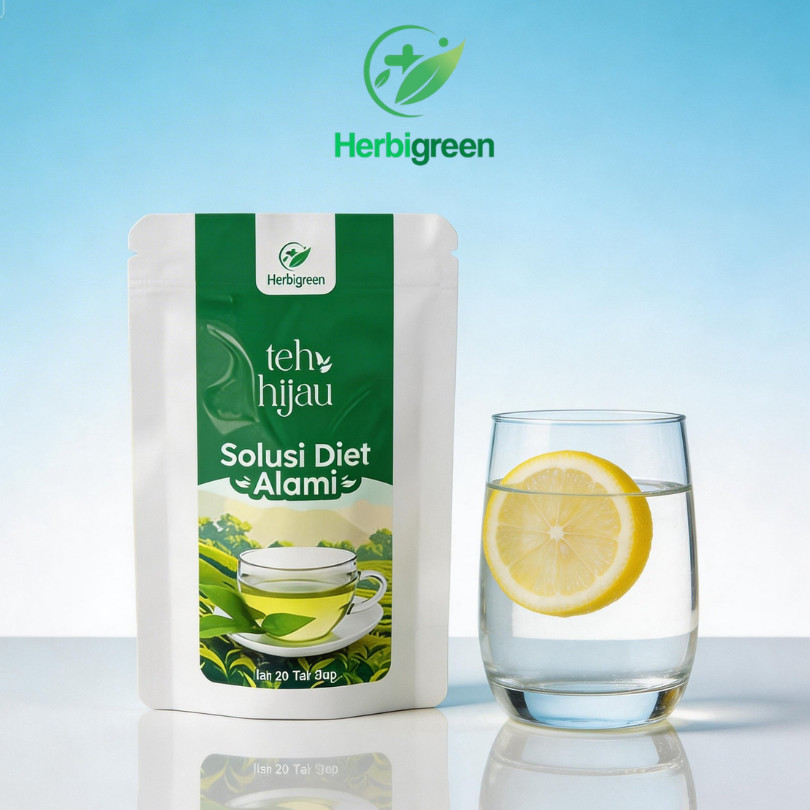 Teh Hijau HERBIGREEN Imunobooster Detox ala JSR Teh Rimpang Celup Rempah Diet Herbal Terbaik