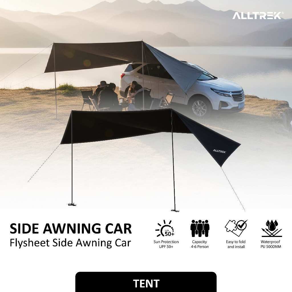 ALLTREK Side Awning Car SUV Awning outdoor camping car tail tent 2*3 Meter