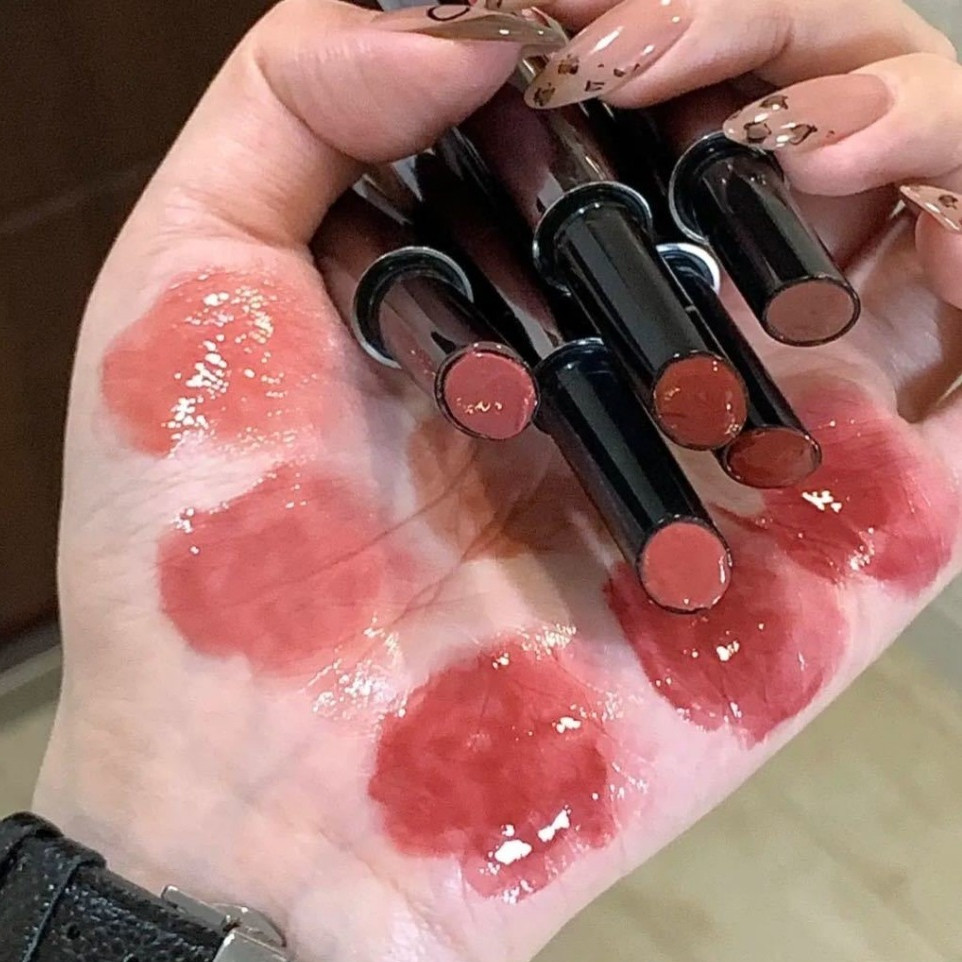 HERORANGE Water Light Mirror Lipstick Pen Jelly Solid Lip Gloss Plump Lip Tint Lipstik Pelembab