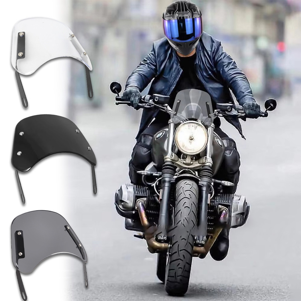 Visor Universal Windshield Fit 5-7" Headlight Winshield Untuk Modifikasi Sepeda Motor Universal  Vis