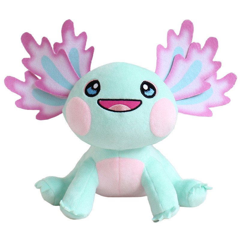 Boneka salamander enam warna, boneka dinosaurus kecil