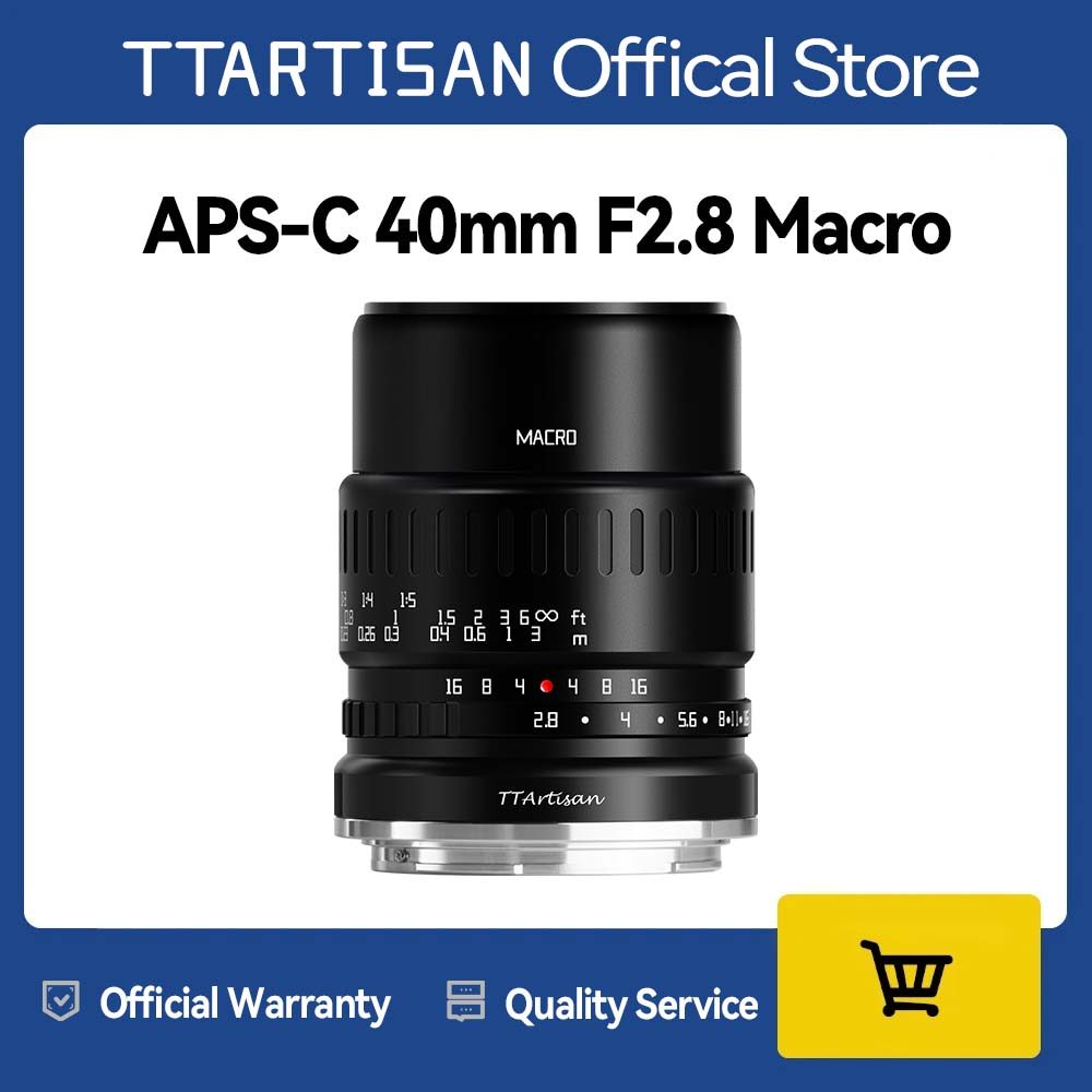 Lensa Makro TTArtisan 40mm F2.8 untuk Kamera Sony E Mount a6600 Fujifilm XT4 XA XE X-Pro Canon M50 P
