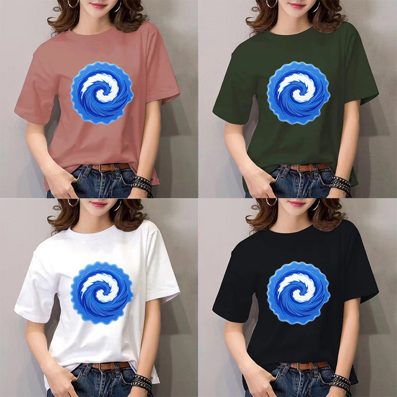 tshirt for woman Vibrant Blue Swirl T-Shirt