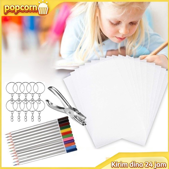 33PCS/SET Diy Shrinky Dink Plastic Shrink Dink Craft Kertas Heat Shrink