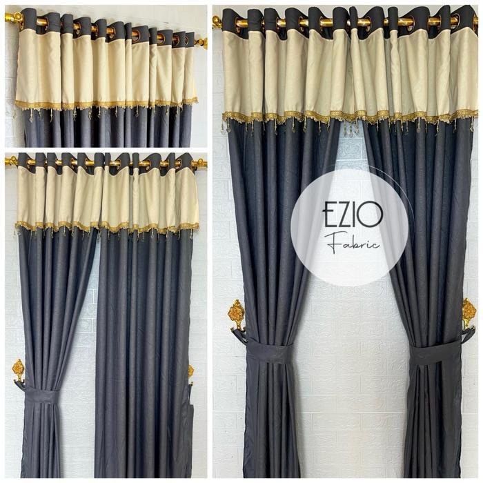 dijual_[PAKET 2Pcs] GORDEN RUMBAI PONI MEWAH AKSESORIS RENDA LOVE - Rumbai Abu Tua, (2 pcs)