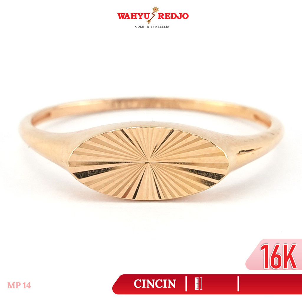 Cincin Emas Model Oval Garis 16K Wahyu Redjo Pameran