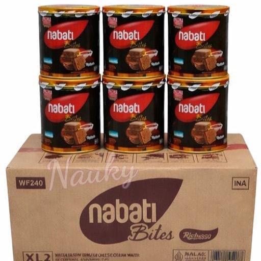 PROMO  Nabati Wafer Kaleng Coklat & Keju 1 Karton Isi 6 - Coklat 1 Dus