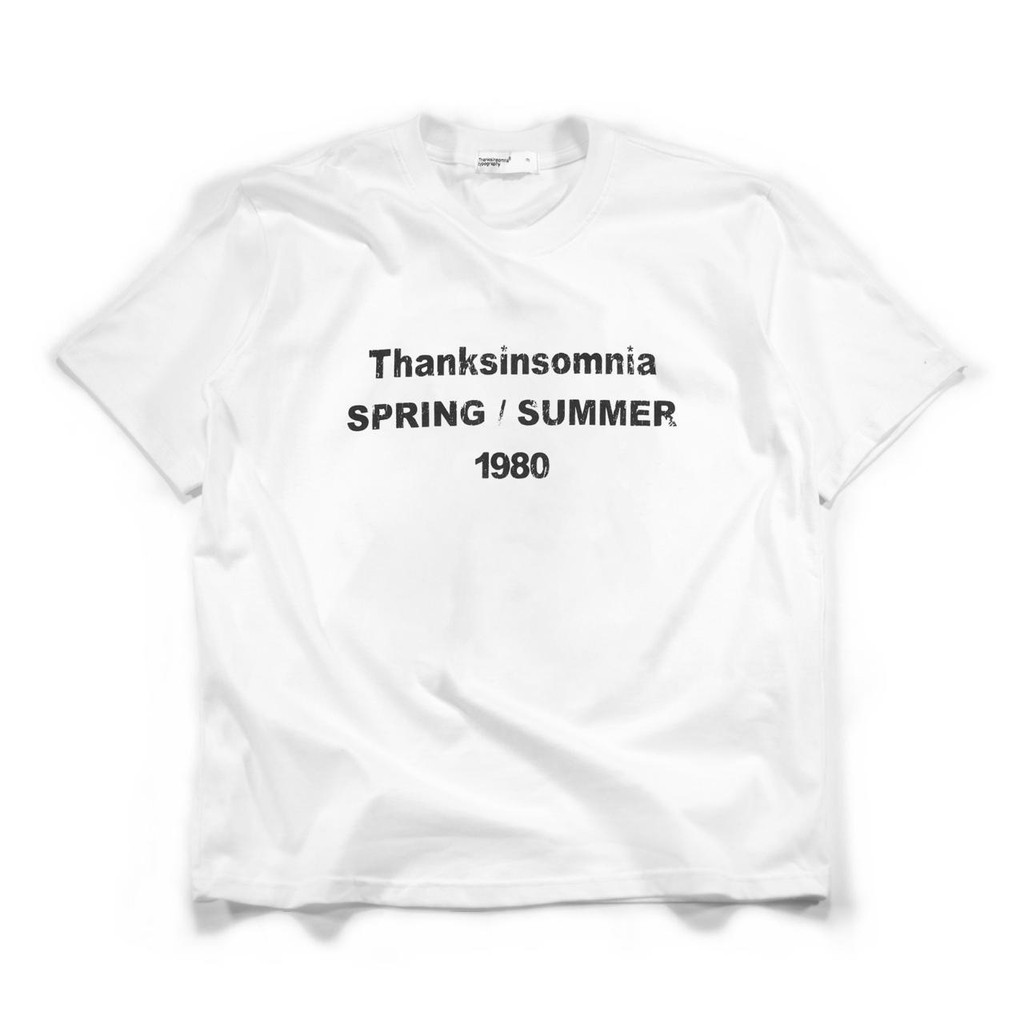 COD Tshirt Typo Elvine Katun Putih Thanksinsomnia