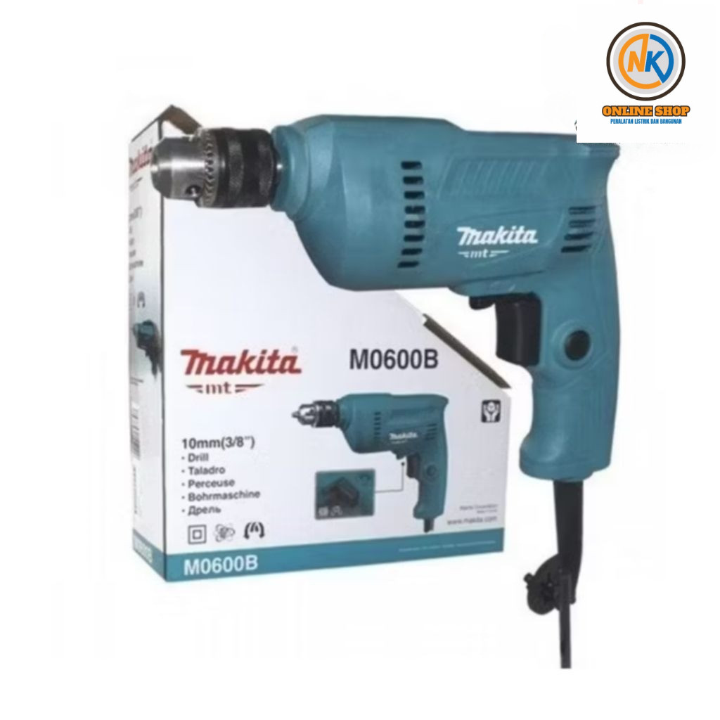 NK_ONLINESHOP MESIN BOR 10MM MAKITA M0600B BOR LISTRIK POWER BOLAK BALIK pengganti MAKTEC MT 60 POWE