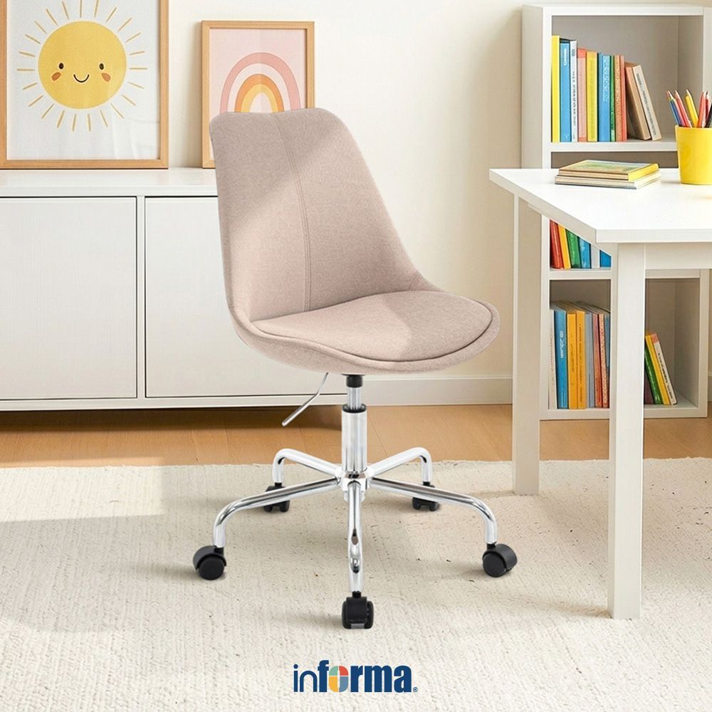 Informa Arlo I I Kursi Belajar Anak - Krem Beige Tempat Duduk Dengan Roda Kids Study Chair Furniture