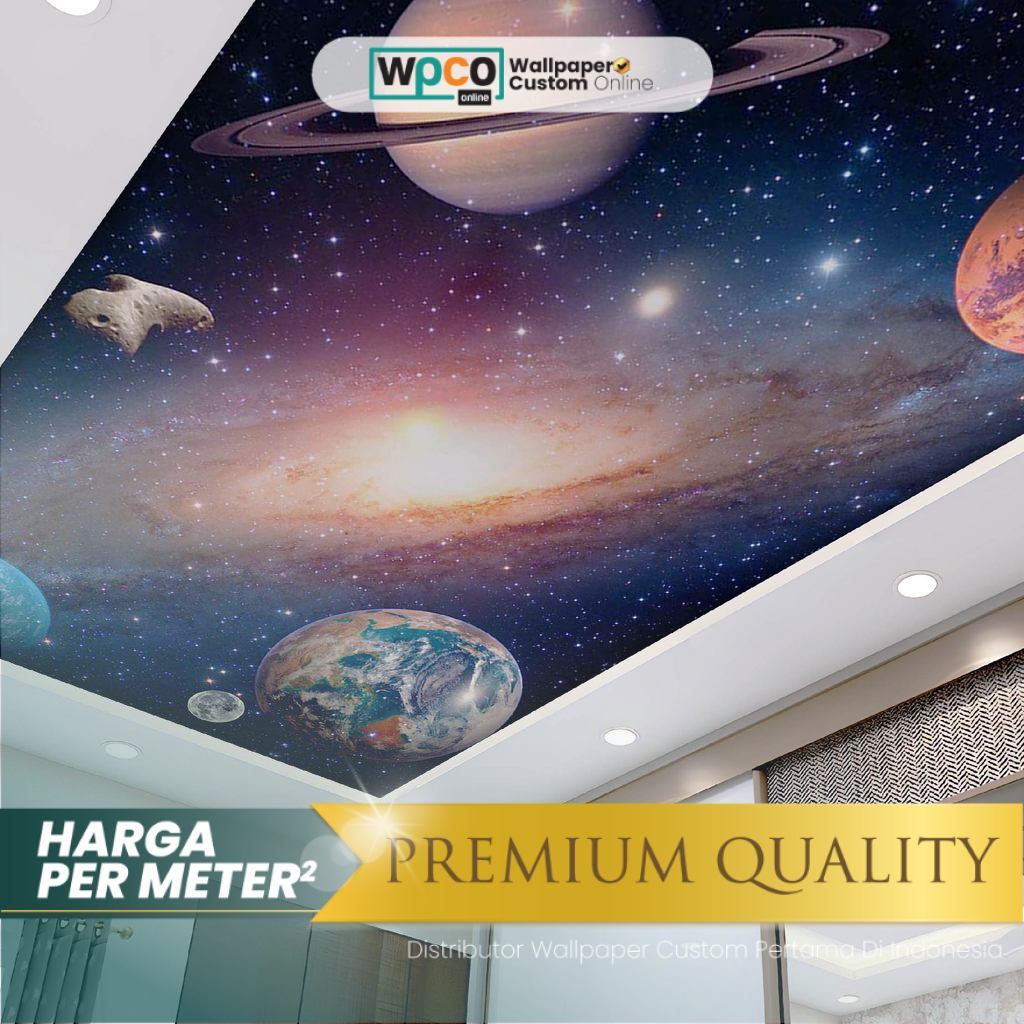 Wallpaper Plafon Kamar Tidur Gambar Luar Angkasa High Quality Premium