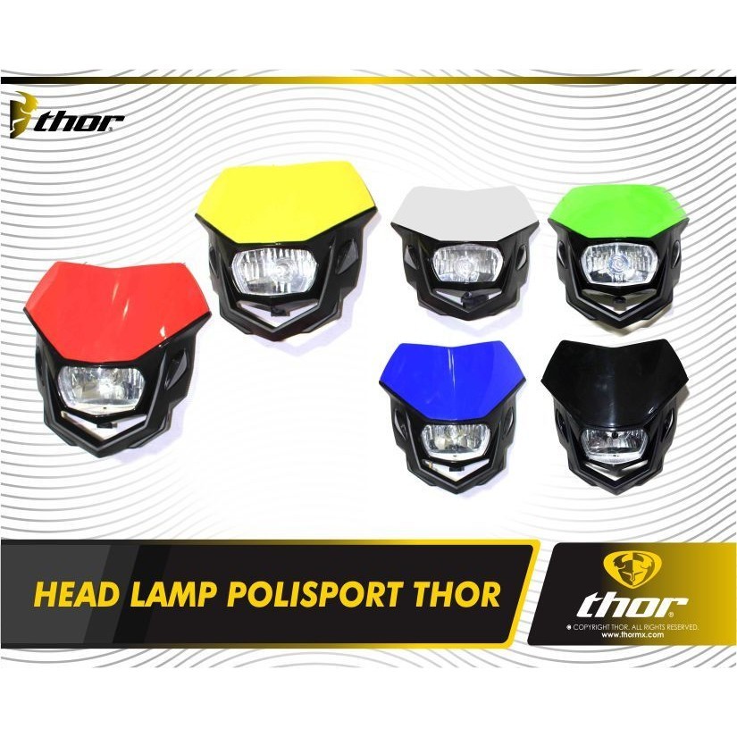 Lampu Depan Headlamp Polisport Trail KLX 150 S L BF Dtracker Original Thor