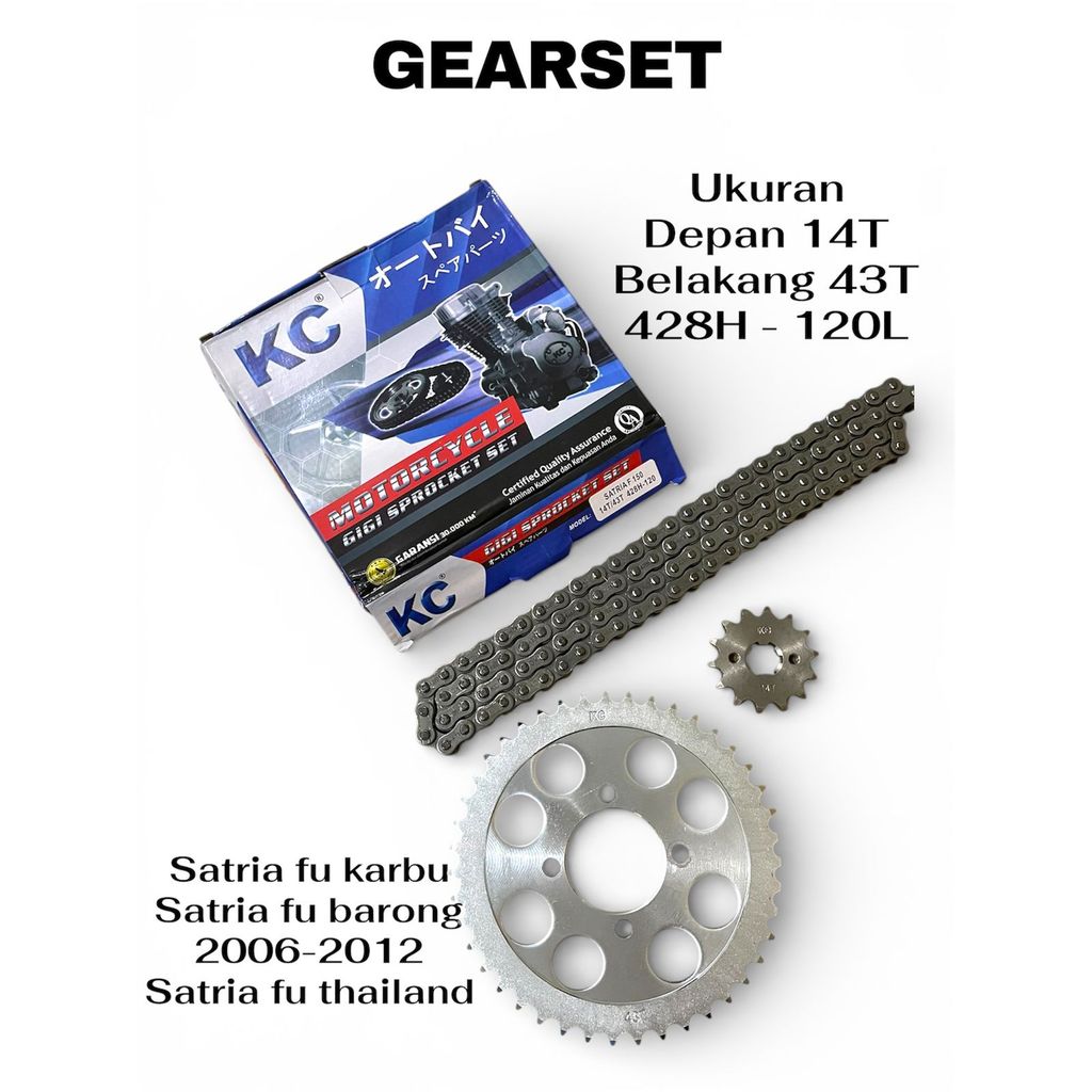 GIR SET GEAR PAKET SATRIA FU  KC