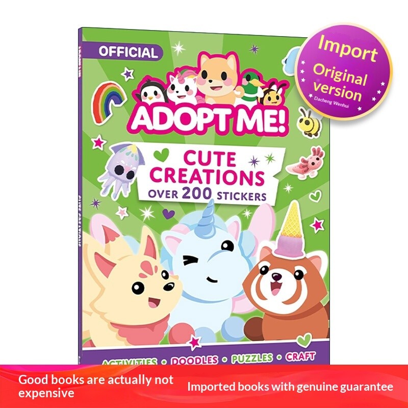 Adopt Me Cute Creations Sticker Book Official  Pets Activity Book ildren Fun Animal Sticker Collecti