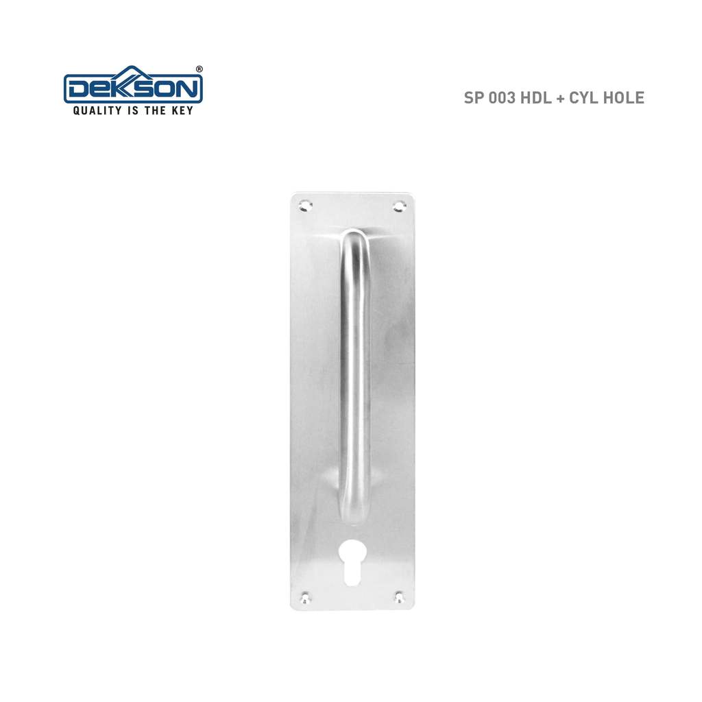 DEKKSON Sign Plate SP 003 HDL+CYL HOLE SSS/ Gagang Pintu