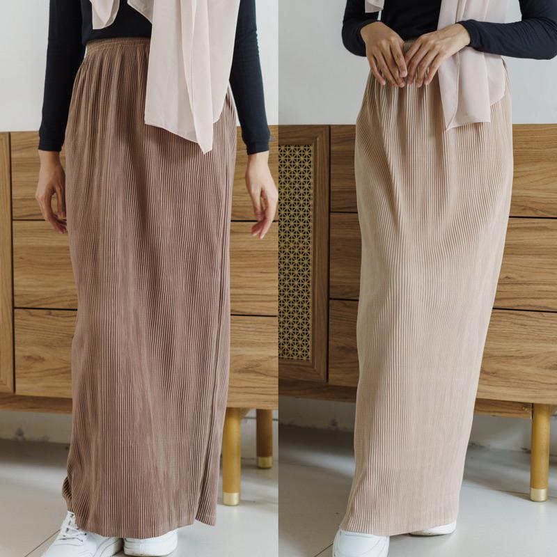 [ COD ] Rok Span Plisket Pleats Skirt Pleated Premium neci Lidi Kecil Kuliah Kantor Formal