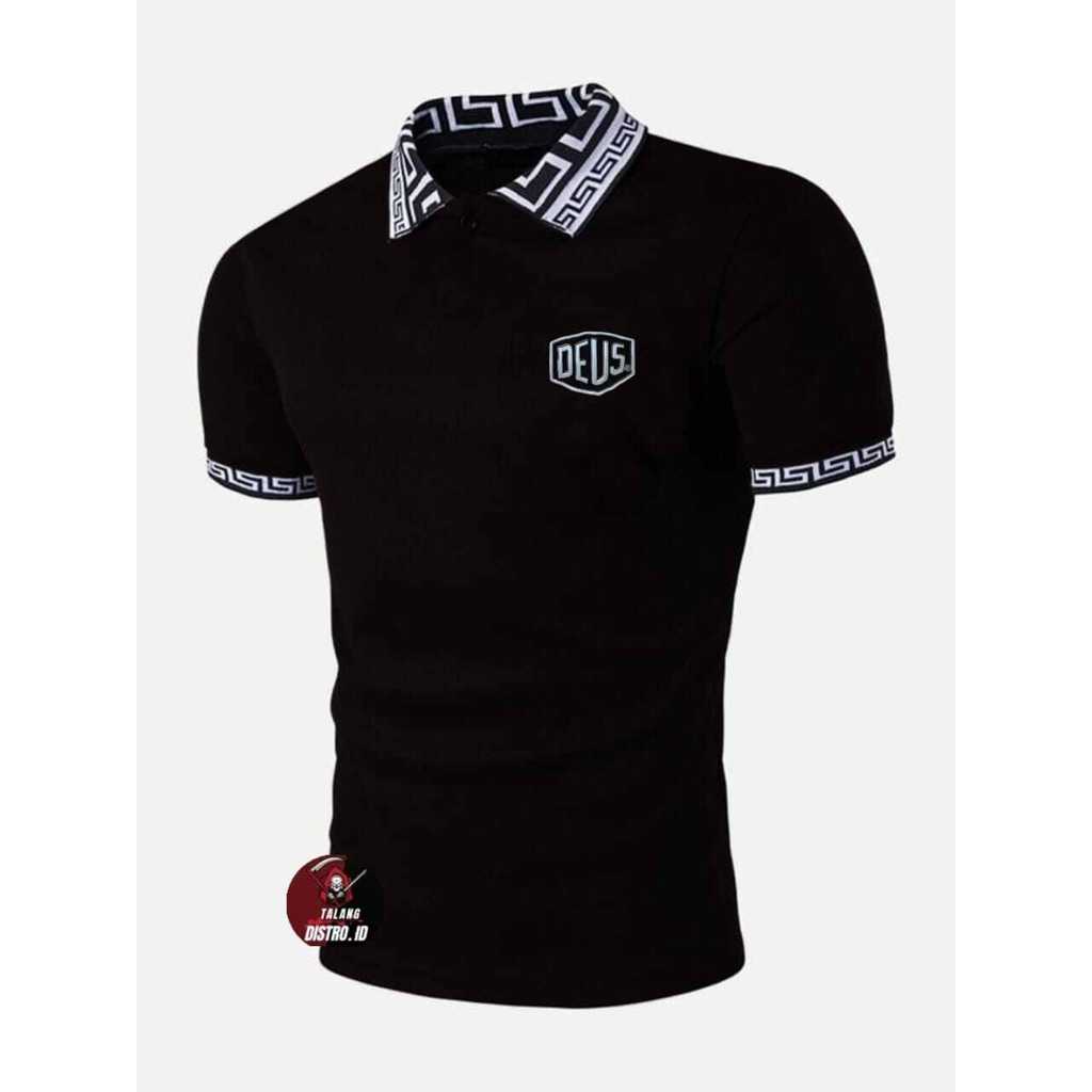 Kaos kerah polo wangki DEYUS> Kaos kerah motif pria terbaru> Kaos kerah kombinasi pria> Kaos import 
