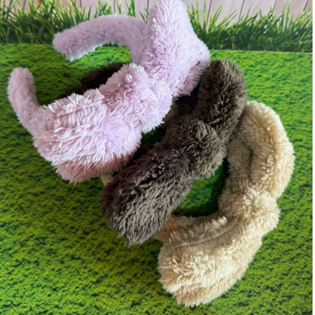 Bando Bulu Halus Pita Besar Gaya Korea - Bando Bulu Pita Besar