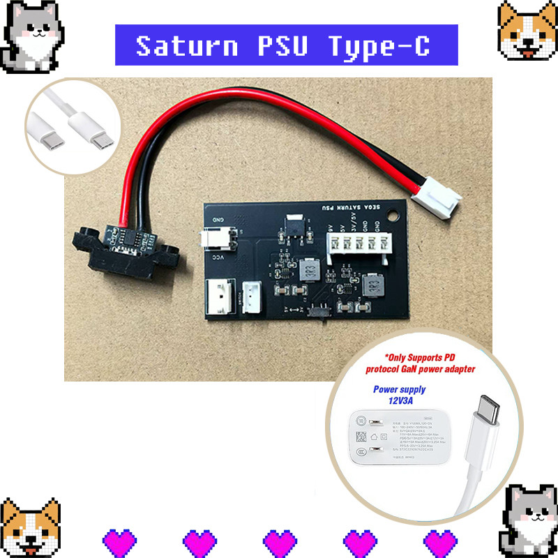 New Saturn PSU Type C 12V Power Board Compatible with SEGA Saturn Console Replaces All Saturn PSU Po
