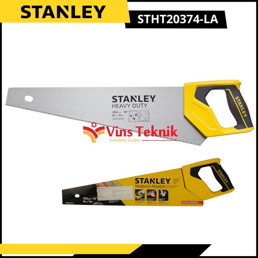 STANLEY STHT20374-LA gergaji kayu gergaji tangan 18inch hand saw