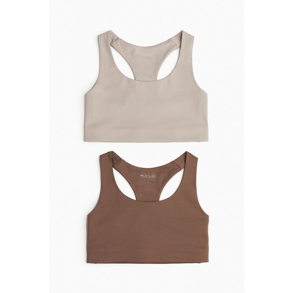 H&M Wanita Set 2 Bra Olahraga Pendukung Sedang 1093790