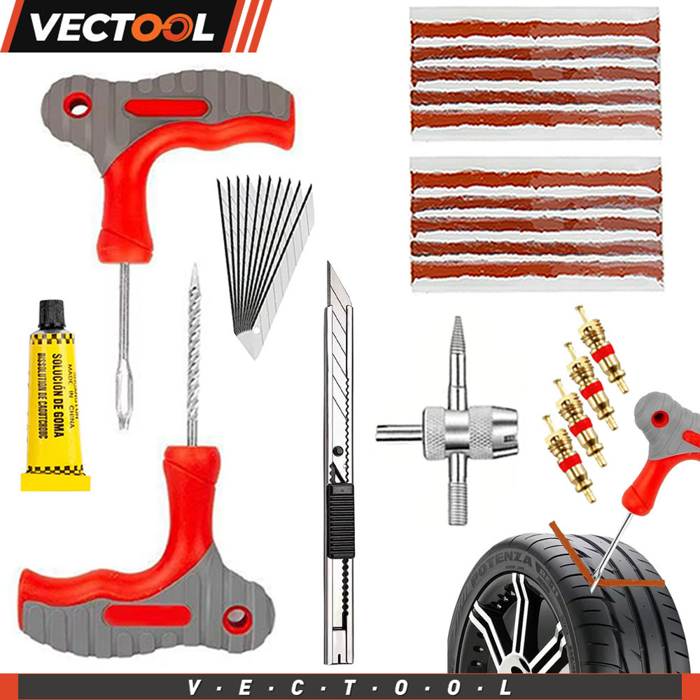 Alat Perbaikan Ban Mobil, Set Alat Obeng untuk Inti Katup, Set Alat Perbaikan Darurat Ban Vakum, Ala