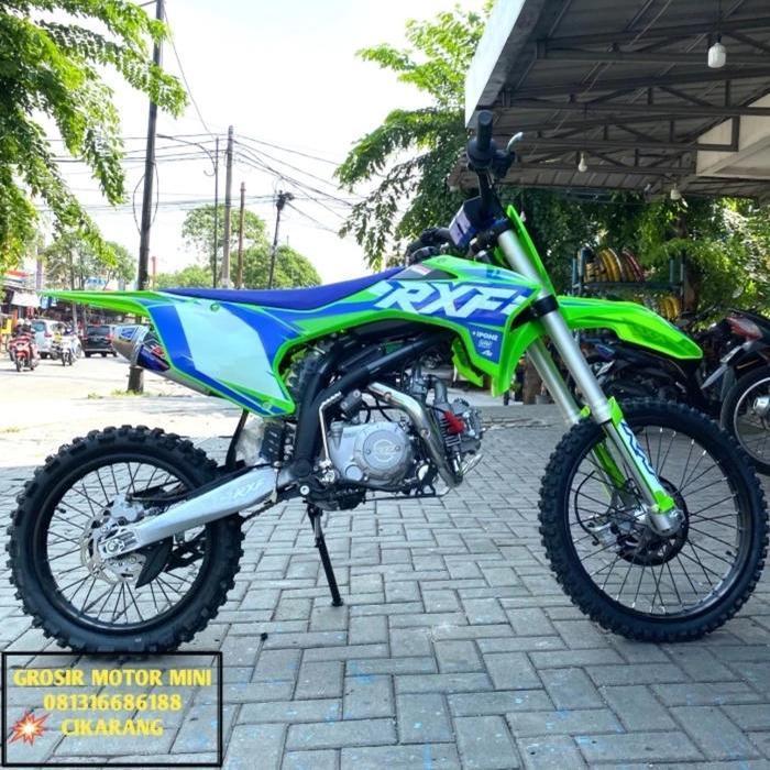 MOTOR MINI TRAIL RXF 150CC RING 19/16 MESIN 4TAK - Orange - Hijau