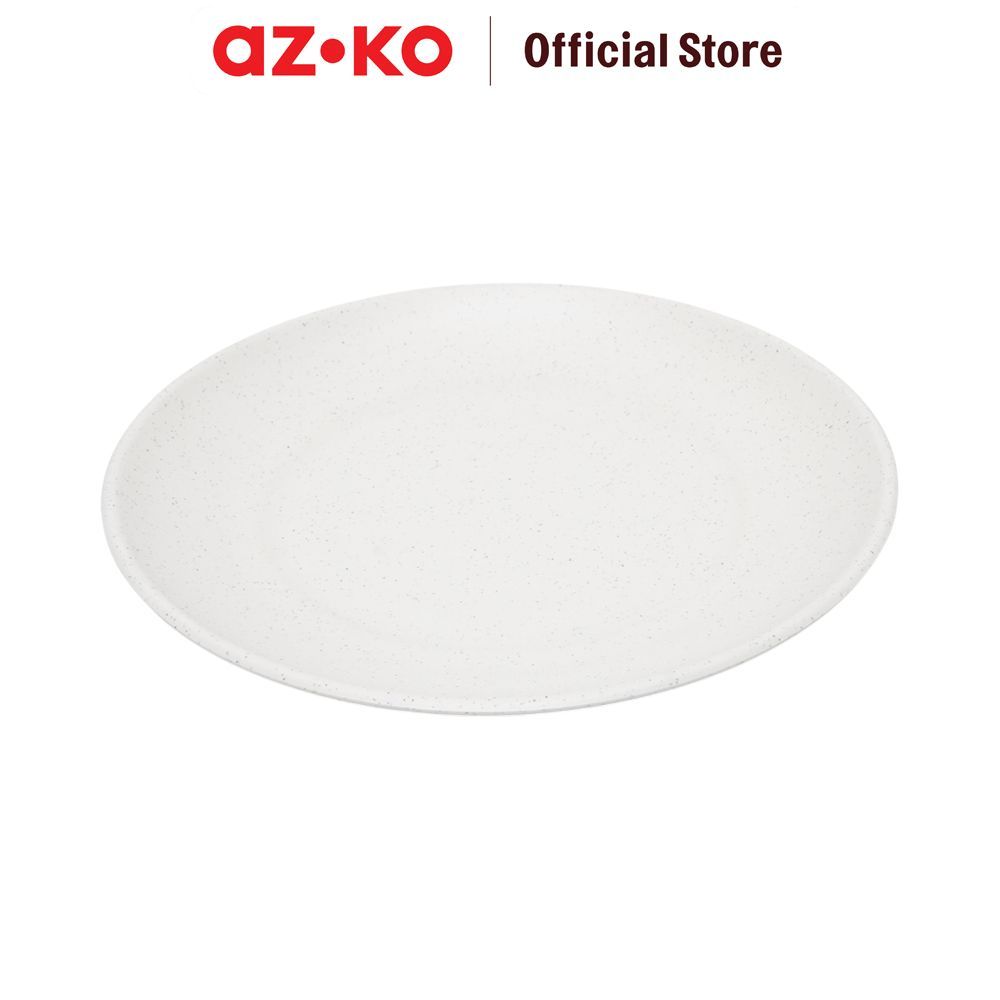 AZKO Onyx Designs 25.4 cm Piring Saji Melamine Cosmic - Putih Ivory Plate Serving Plating Piring Hid