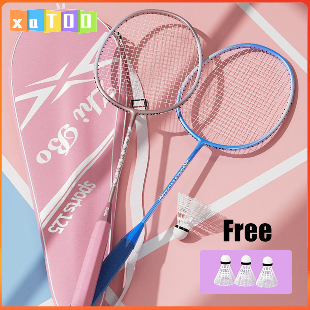 (Free Tas) Raket Badminton Paket Komplit/ Raket Bulu Tangkis Isi 3 kok bulu tangkis gratis / raket b