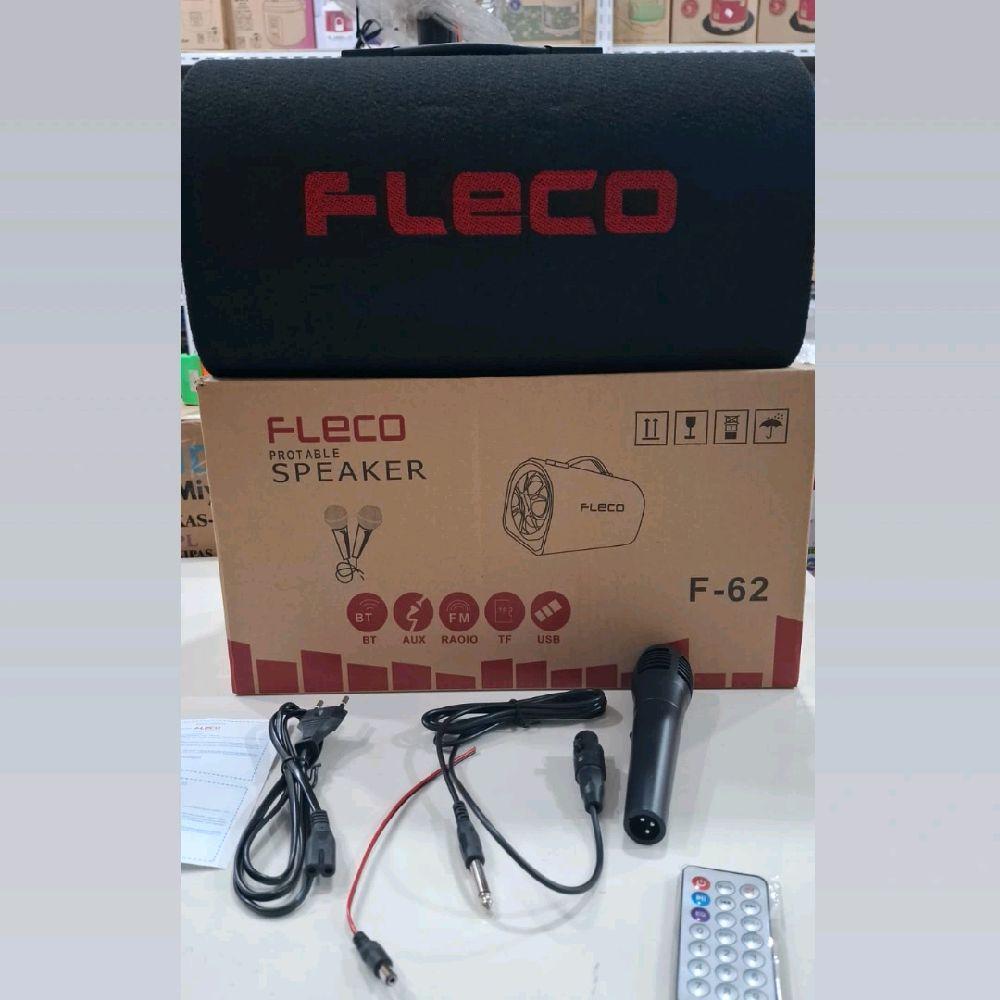 Fleco F 62 Speaker Portable Subwoofer Series Tunnel 6 Inch Free 1 Microphone Kabel Fleco F62